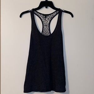 Tank with Cheetah Print Back.